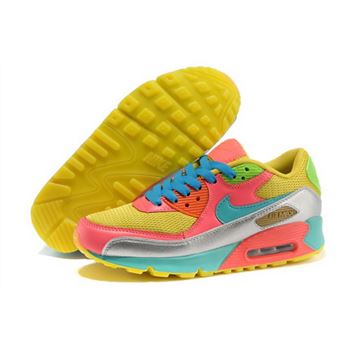 Nike Air Max 90 Womens Shoes Yellow Blue Best Price